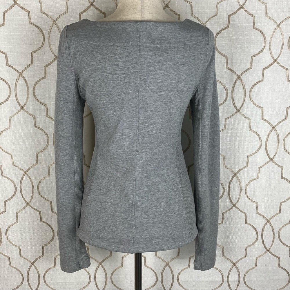 FREE PEOPLE KNIT LONG SLEEVE TOP LACE UP FRONT M - Picture 13 of 15